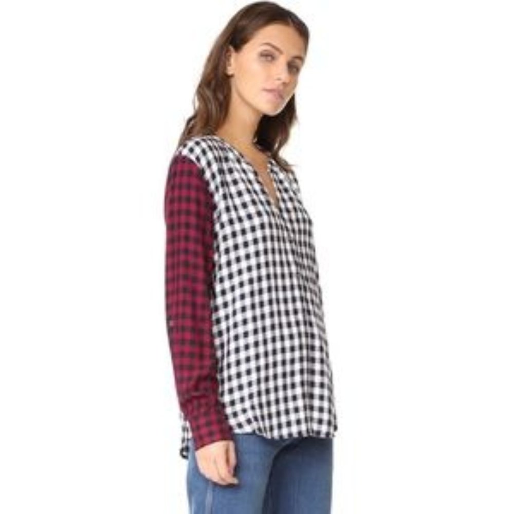 Soft Joie Buffalo Plaid Gingham Dane Button Down S